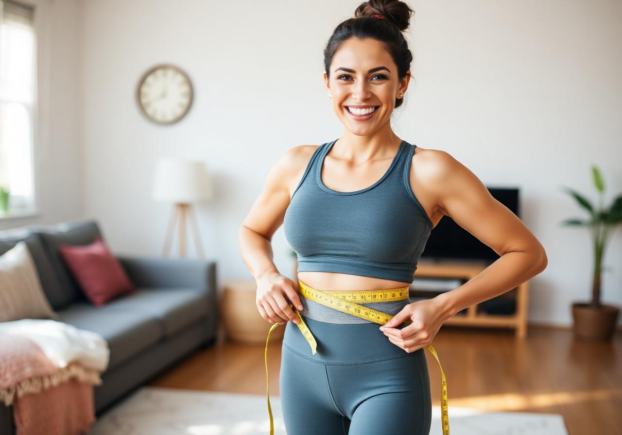 Lyvaris Keto customer measuring weight loss results after 8 weeks